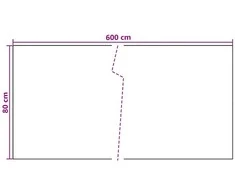 Balkono uždanga Tamsiai pilka 600 x 80 cm poliratanas