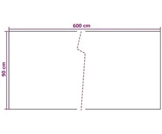 Balkono uždanga Tamsiai pilka 600 x 90 cm poliratanas