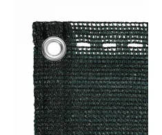 Balkono Ekranas Tamsiai žalia 75 x 1200 cm HDPE ir aliuminis