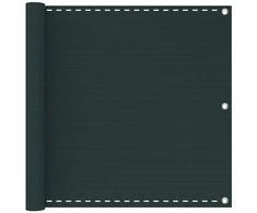 Balkono Ekranas Tamsiai žalia 90 x 1000 cm HDPE ir aliuminis