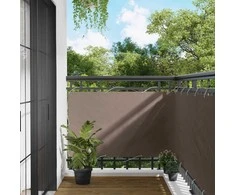 Balkono Ekranas Taupe 100 x 400 cm Oksfordo audinys