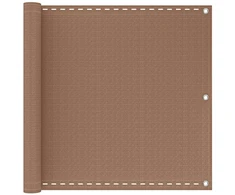 Balkono Ekranas Taupe 75 x 1200 cm HDPE ir aliuminis