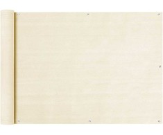 Balkono pertvara, kreminės spalvos, 75x300cm, HDPE