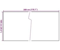 Balkono pertvara, šviesiai ruda, 300x100cm, poliratanas