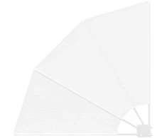 Balkono privatumo ekranas 115 x 115 cm Poliesteris Balta