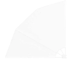 Balkono privatumo ekranas 140 x 140 cm Poliesteris Balta