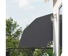 Balkono privatumo ekranas 140 x 140 cm Poliesteris Juoda