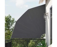 Balkono privatumo ekranas 210 x 210 cm Poliesteris Juoda