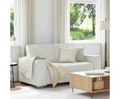 Dvivietė sofa Baltas 160 cm Dirbtinė oda