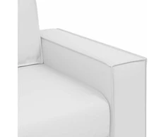 Dvivietė sofa Baltas 160 cm Dirbtinė oda