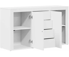 Kabalas su stalčių Balta 120 x 36 x 69 cm Apdirbta mediena