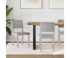 Valgomasis krėslas 2 pcs Balta plauna 46 x 55 x 84 cm