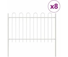 Sodo tvora 8 pcs Balta 13,6 x 1 m Miltelinis plienas