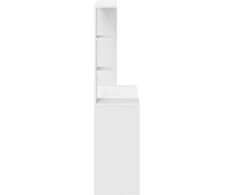 Stalas su lentyna Balta 78,5 x 37 x 154,5 cm Apdirbta mediena