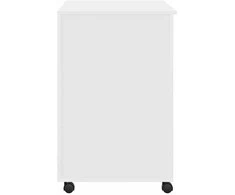 Stalas su ratais su ratu Balta 91 x 50 x 77 cm Apdirbta mediena