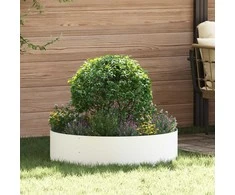 Vazonų žiedas Balta 80 x 80 x 20 cm Šaltai valcuotas plienas