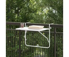 Kabantis balkono stalas Balta 60 x 39 x 65 cm Plienas