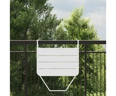 Kabantis balkono stalas Balta 60 x 39 x 65 cm Plienas