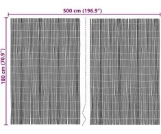 Bambuko tvora 500 x 180 cm Bambukas Natūrali