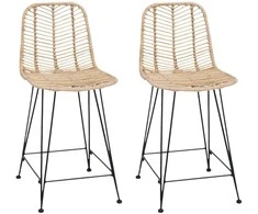 Baro Kėdė 2 pcs Natūrali 44,5 x 54,5 x 97,5 cm