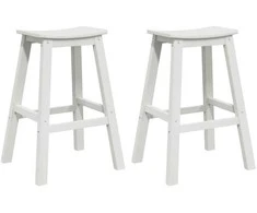 Baro taburetė 2 pcs Balta 52 x 43 x 73,5 cm HDPE