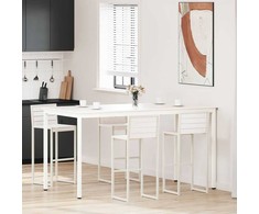 Baro stalas Balta 200 x 100 x 105 cm Kietos pušies mediena