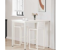 Baro stalas Balta 110 x 110 x 105 cm Kietos pušies mediena