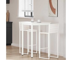 Baro stalas Balta 70 x 70 x 105 cm Kietos pušies mediena