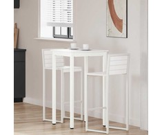 Baro stalas Balta 60 x 60 x 105 cm Kietos pušies mediena