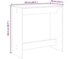 Baro stalas, medienos, 102x50x103,5cm, apdirbta mediena