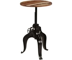 Baro stalas, perdirbtos medienos masyvas, 60x(76-110)cm