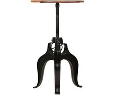 Baro stalas, perdirbtos medienos masyvas, 60x(76-110)cm