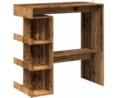 baro stalas su laikymo lentyna sena mediena 100x48x101,5 cm
