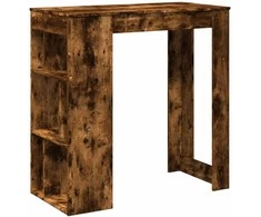 Baro stalas su lentynomis, dūminis, 102x50x103,5cm, mediena