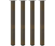Baro stalo kojos, 4 vnt., natūralus plienas, 110–112 cm, plienas