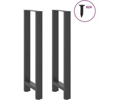 Baro stalo kojos, antracito spalvos, 2 vnt., 50x(110-111) cm, plienas