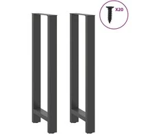 Baro stalo kojos, antracito spalvos, 2 vnt., 40x(110-111) cm, plienas