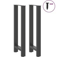 Kavos staliuko kojelės, antracito, 2 vnt., 40x(100-101)cm