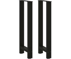 Baro stalo kojos, juodos, 2 vnt., 40x(100-101) cm, plienas