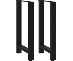 Kavos staliuko kojelės, juoda, 2 vnt., 40x(90-91)cm, plienas