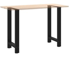 Kavos staliuko kojelės, juoda, 2 vnt., 40x(90-91)cm, plienas
