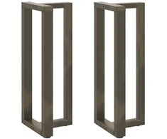 Baro stalo kojos, T formos, 2 vnt., juodos, 40x35x(100-101) cm, plienas