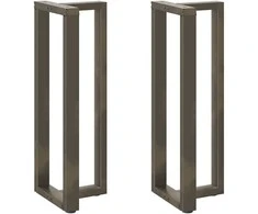 Baro stalo kojos, T formos, 2 vnt., juodos, 40x35x(110-111) cm, plienas