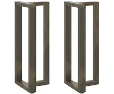 Baro stalo kojos, T formos, 2 vnt., juodos, 50x35x(100-101) cm, plienas