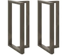 Baro stalo kojos, T formos, 2 vnt., juodos, 60x35x(100-101) cm, plienas