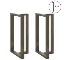 Baro stalo kojos, T formos, 2 vnt., juodos, 60x35x(100-101) cm, plienas