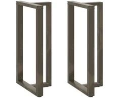 Baro stalo kojos, T formos, 2 vnt., juodos, 60x35x(110-111) cm, plienas