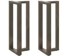 Baro stalo kojos, T formos, 2 vnt., juodos, 40x35x(100-101) cm, plienas
