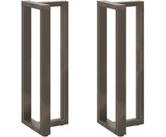 Baro stalo kojos, T formos, 2 vnt., juodos, 50x35x(110-111) cm, plienas