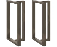 Baro stalo kojos, T formos, 2 vnt., juodos, 60x35x(100-101) cm, plienas